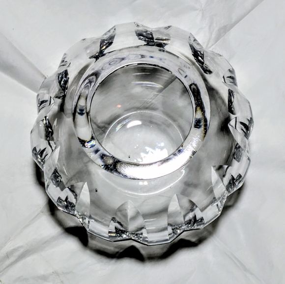 Large Vintage Hand-Cut Lead Crystal 7 Inch Rose Bowl Made in Poland - Picture 5 of 10